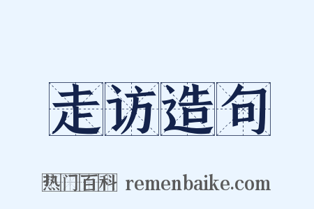 走访造句是什么意思的图片